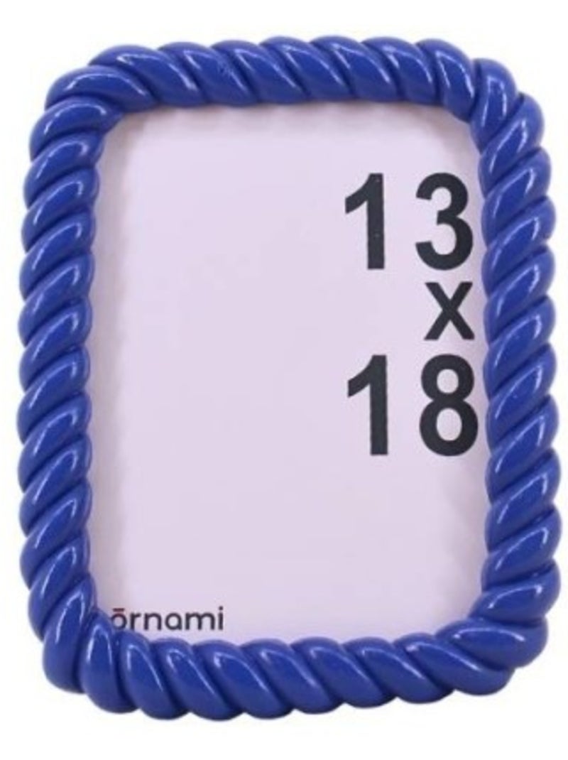 Cadre photo torsadé bleu 13x18cm Bleu - Kiabi