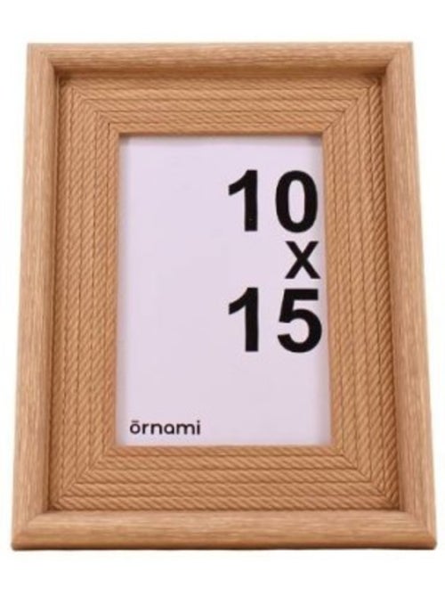 Cadre photo tressé naturel 10x15cm - Kiabi