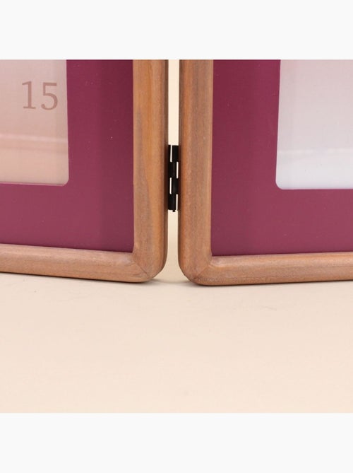 Cadre photos 2 vues moulure ronde en bois 10x15cm - Kiabi