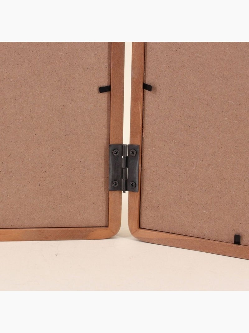 Cadre photos 2 vues moulure ronde en bois 10x15cm Beige - Kiabi
