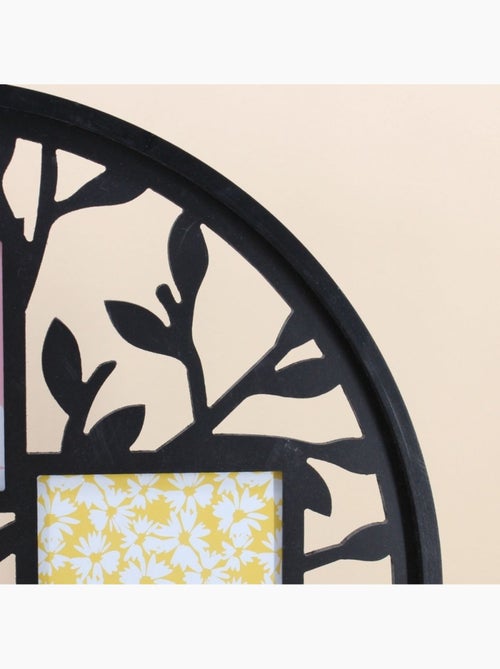 Cadre photos noir 5 vues rond arbre de vie 60cm - Kiabi