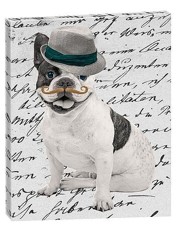 Cadre rectangulaire en toile bulldog fabriqué en France