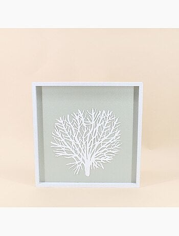 Cadre vert papier maché 38x38cm