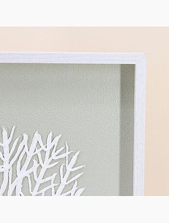 Cadre vert papier maché 38x38cm