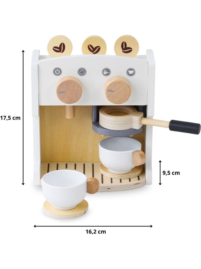 Cafetiere et theiere bois enfant 16x9cm coffee shop accessoires mamabrum N/A - Kiabi