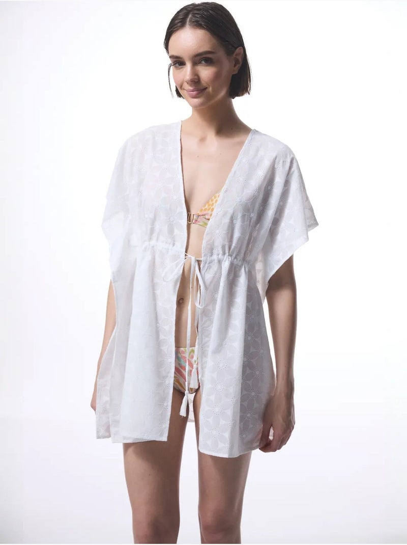 Caftan brodé penti Blanc cassé - Kiabi