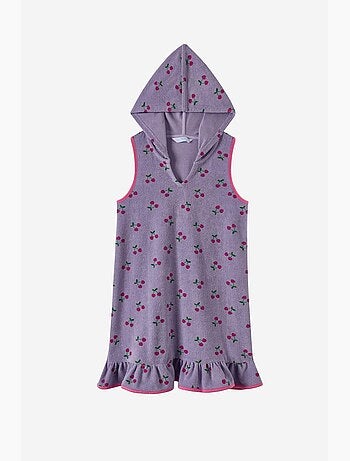 Caftan de plage à imprimé cerises penti