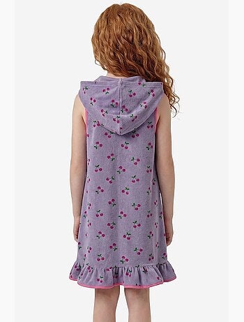 Caftan de plage à imprimé cerises penti