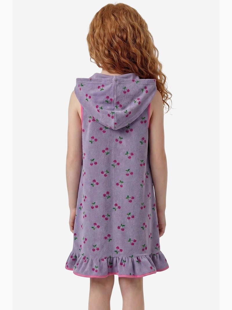Caftan de plage à imprimé cerises penti Lavande - Kiabi