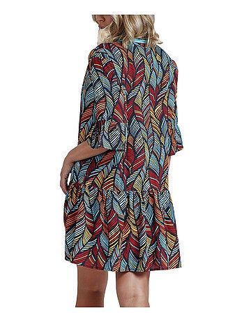 Caftan de plage Ethnic Feathers