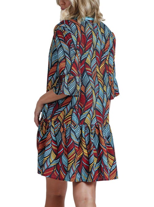 Caftan de plage Ethnic Feathers - Kiabi