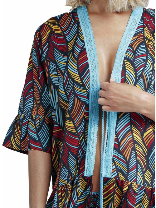 Caftan de plage Ethnic Feathers - Kiabi