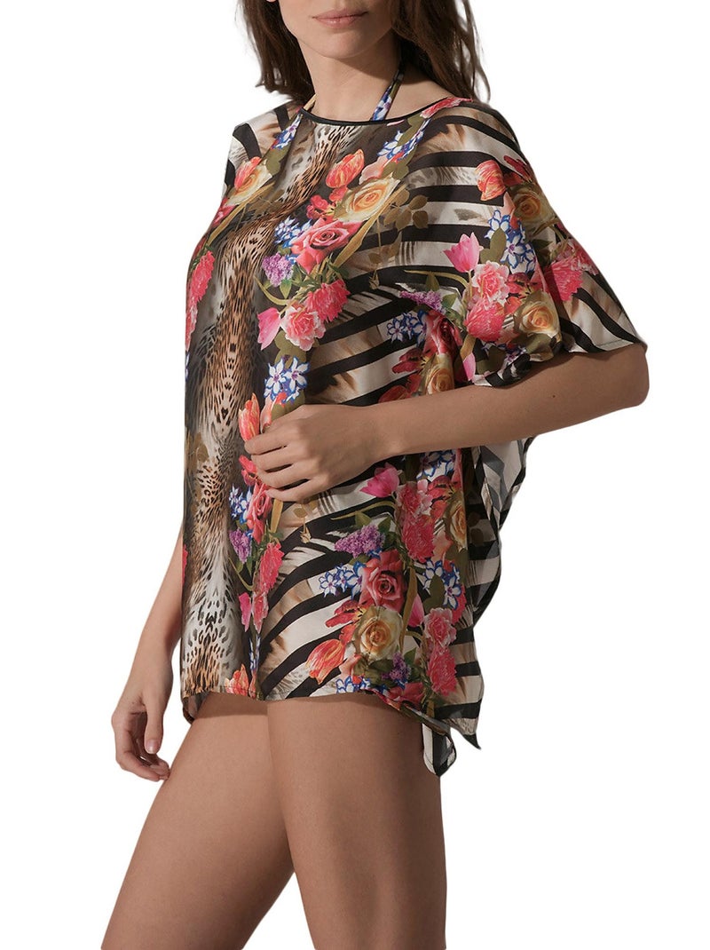 Caftan de plage Feline Multicolore - Kiabi