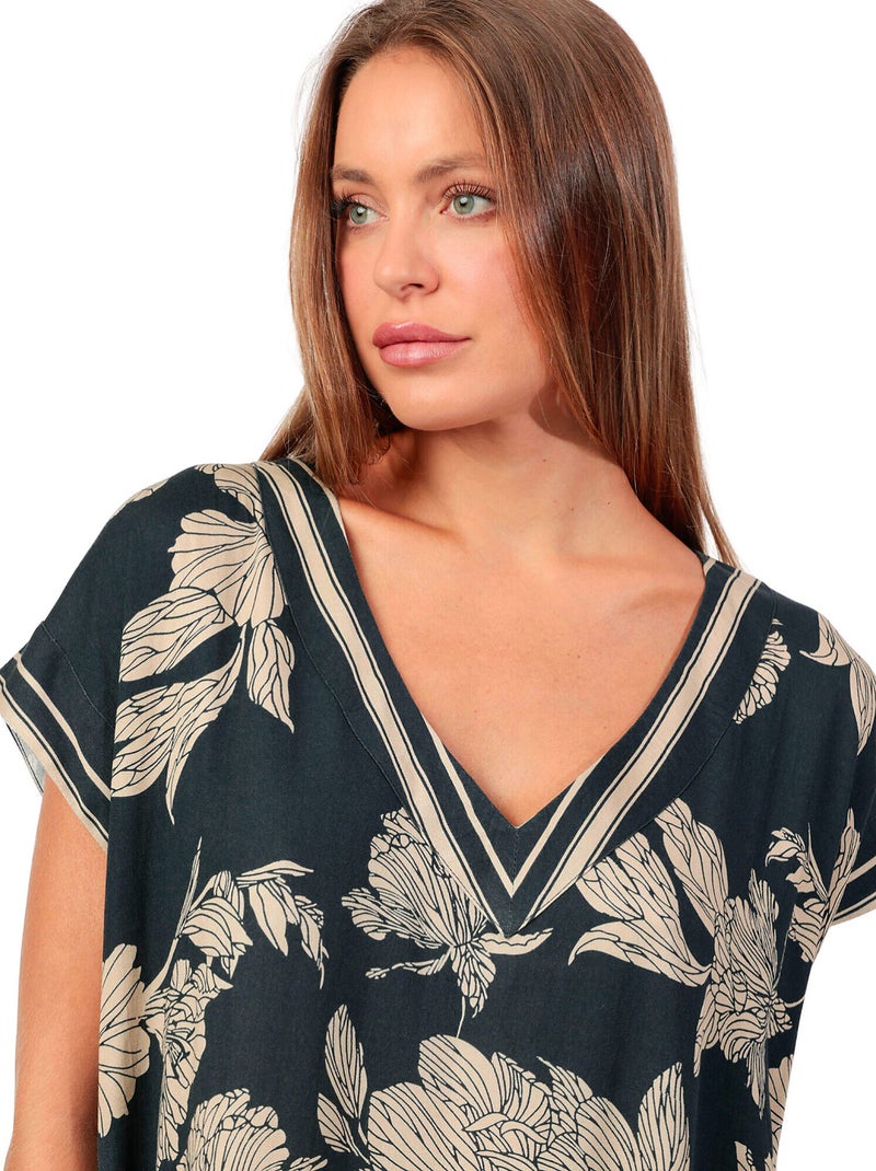 Caftan de plage Luxury Cooper Noir - Kiabi