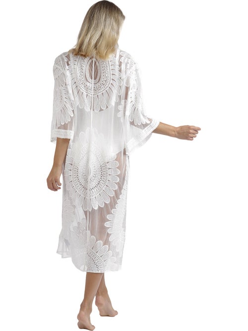 Caftan de plage mi-long Flower - Kiabi