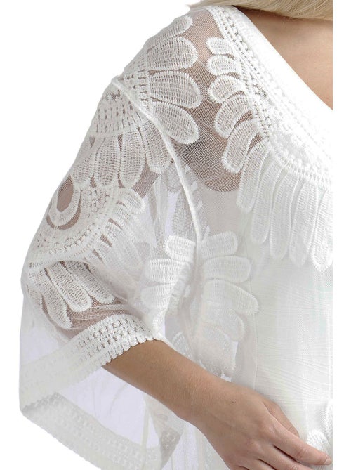 Caftan de plage mi-long Flower - Kiabi