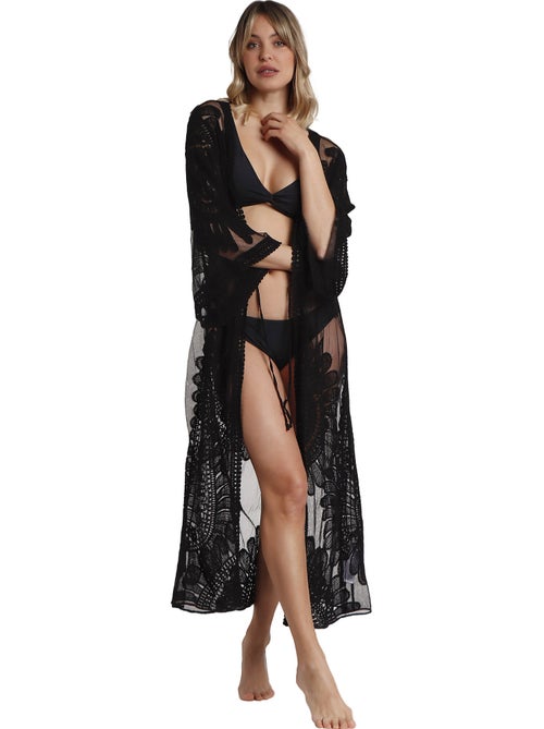 Caftan de plage mi-long Flower - Kiabi