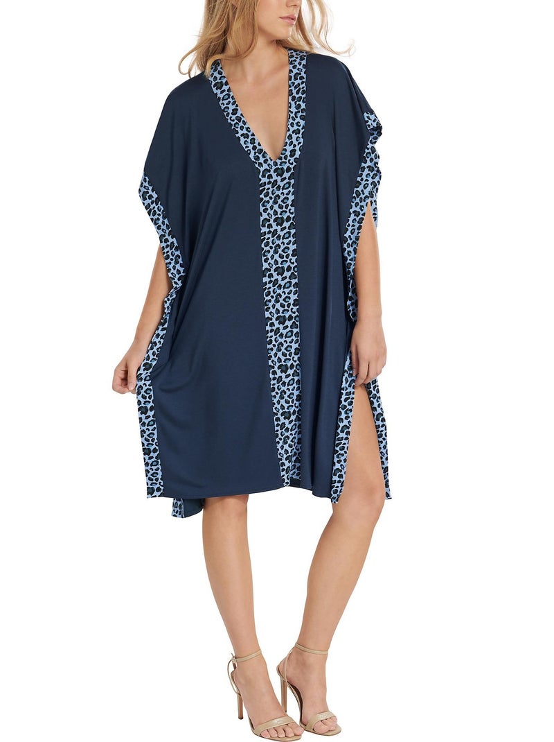 Caftan de plage mi-long Veracruz Bleu - Kiabi