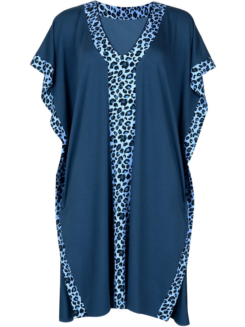 Caftan de plage mi-long Veracruz Bleu - Kiabi
