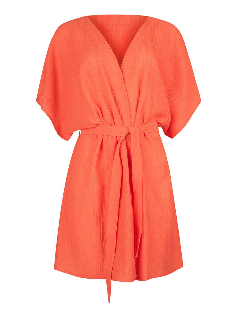 Caftan de plage Normandie Orange - Kiabi