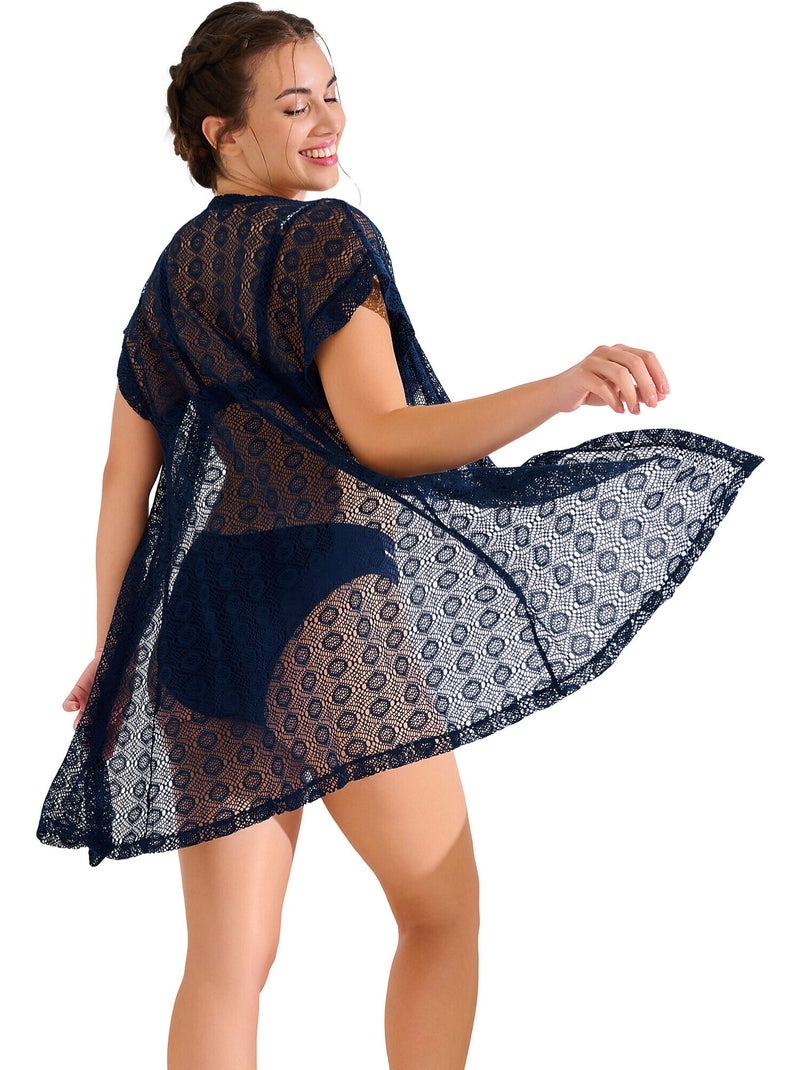 Caftan de plage SORRENTO Bleu - Kiabi