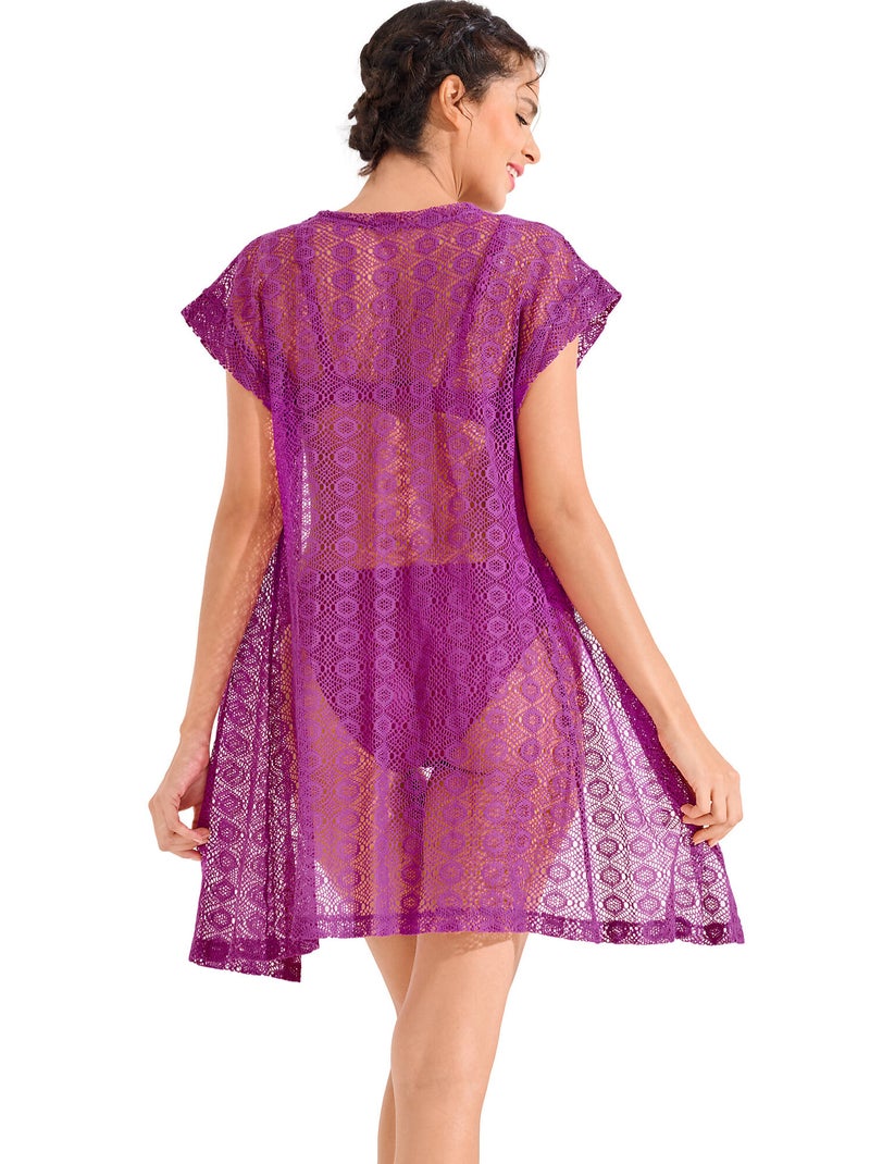 Caftan de plage SORRENTO Rose fushia - Kiabi