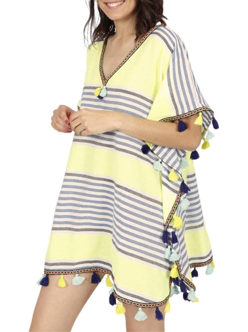Caftan de plage Sun vert - Kiabi