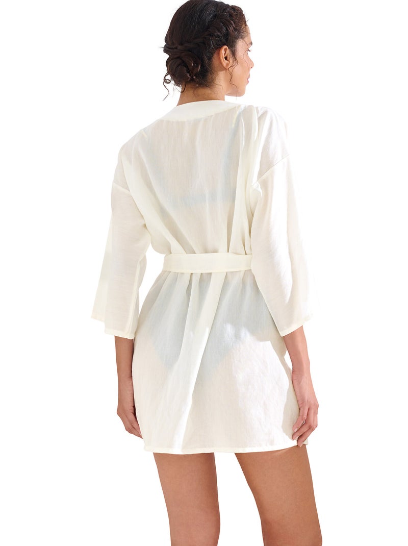 Caftan de plage TANZANIA Ecru - Kiabi