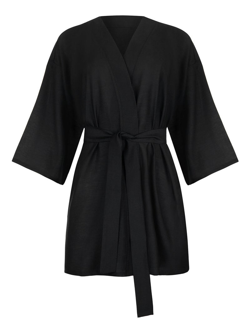 Caftan de plage TANZANIA Noir - Kiabi