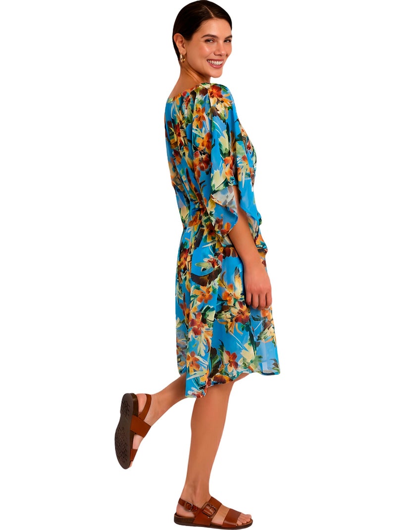 Caftan de plage TROPICO Bleu - Kiabi