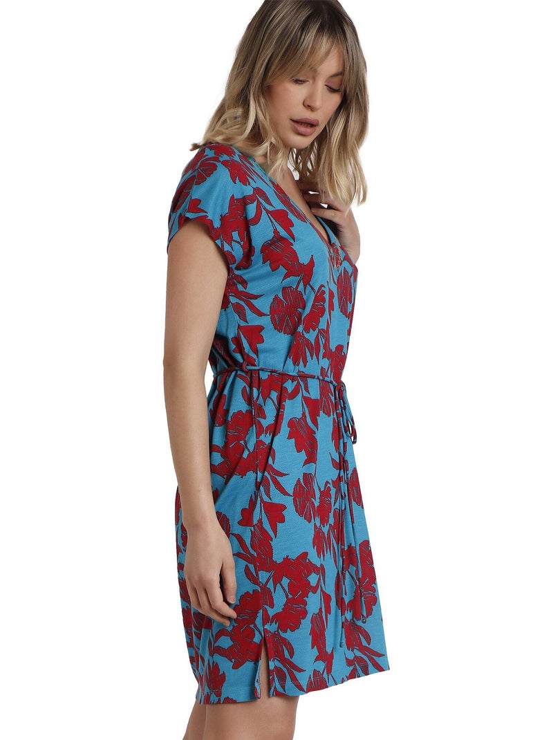 Caftan de plage Waves Bleu turquoise - Kiabi