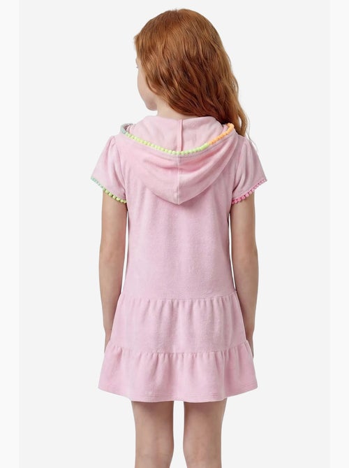 Caftan en éponge à manches courtes avec pompons sweet penti - Kiabi