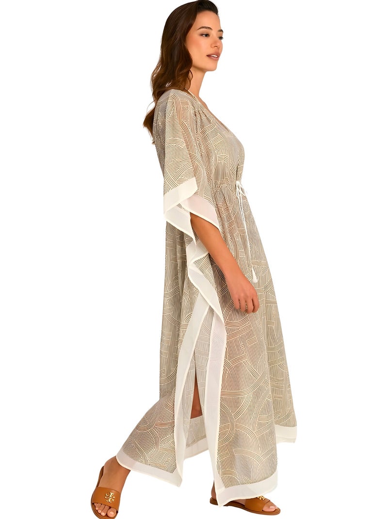 Caftan long de plage REVERIE Blanc - Kiabi