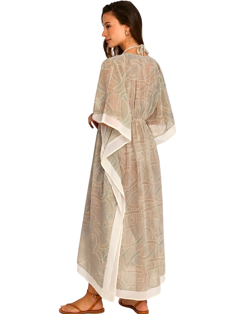 Caftan long de plage REVERIE Blanc - Kiabi