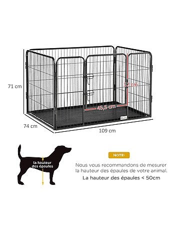 Cage chien démontable - enclos chien intérieur/extérieur
