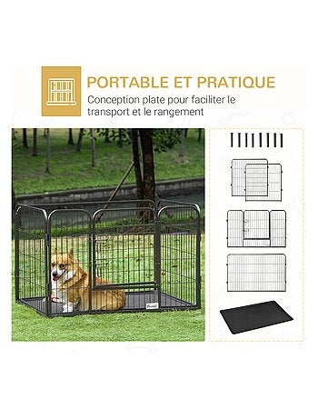 Cage chien démontable - enclos chien intérieur/extérieur