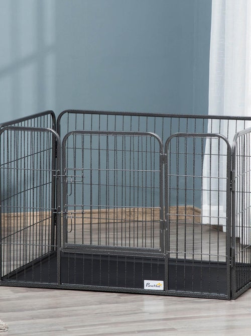 Cage chien démontable - enclos chien intérieur/extérieur - Kiabi Cage chien démontable - enclos chien intérieur/extérieur - Kiabi