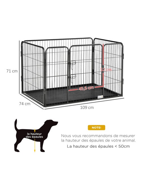 Cage chien démontable - enclos chien intérieur/extérieur - Kiabi Cage chien démontable - enclos chien intérieur/extérieur - Kiabi