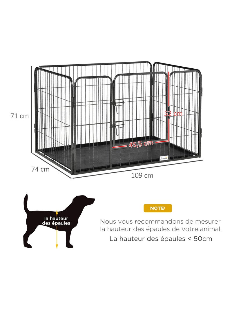 Cage chien démontable - enclos chien intérieur/extérieur Noir - Kiabi