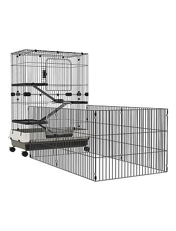 Cage chiens XXL sur roulettes