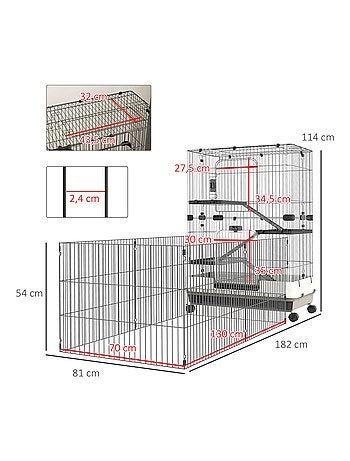 Cage chiens XXL sur roulettes