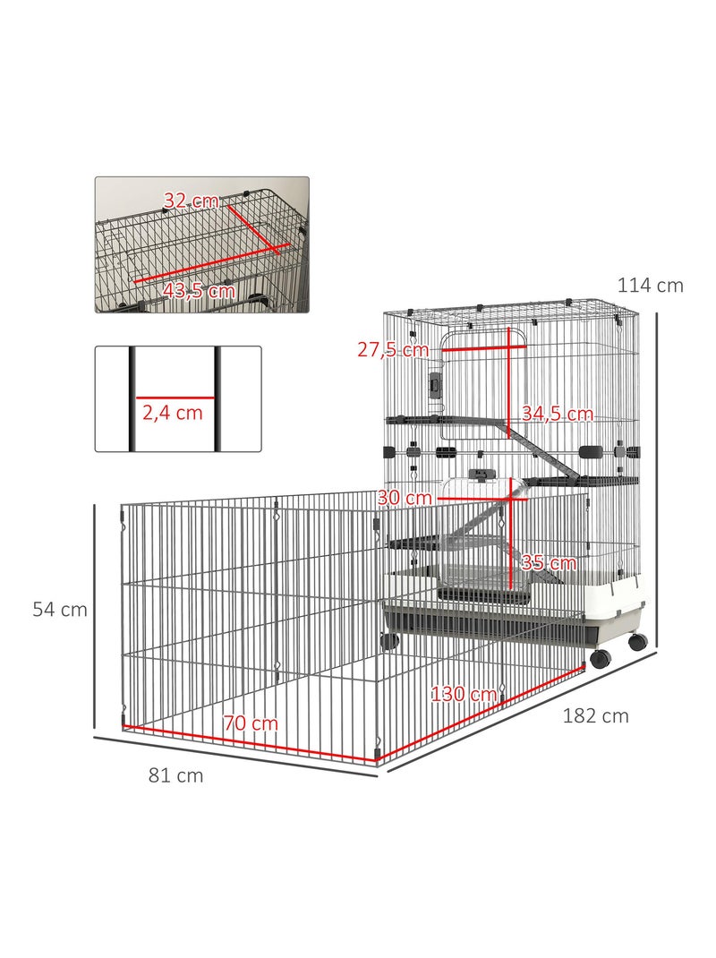 Cage chiens XXL sur roulettes Noir - Kiabi