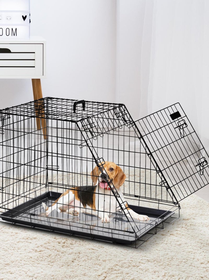 Cage de transport chien XL / L noir Noir - Kiabi
