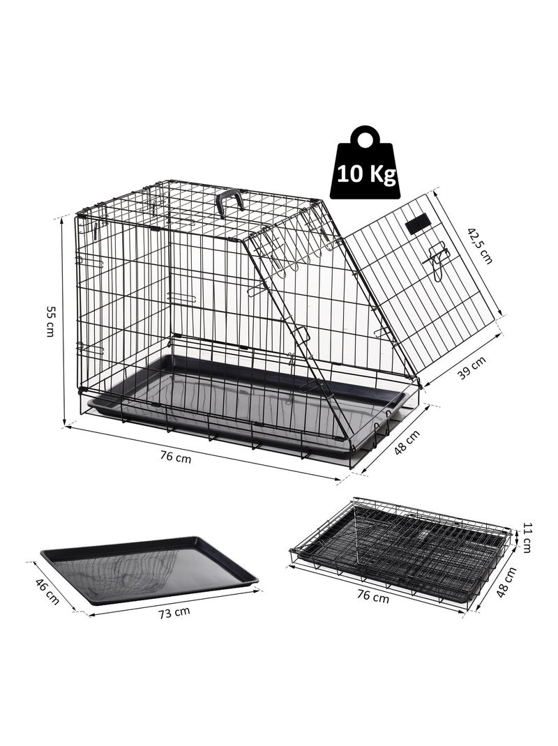 Cage de transport chien XL / L noir Noir - Kiabi