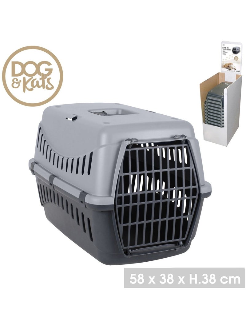 Cage de transport pour chien et chat GIPSY Gris - Kiabi