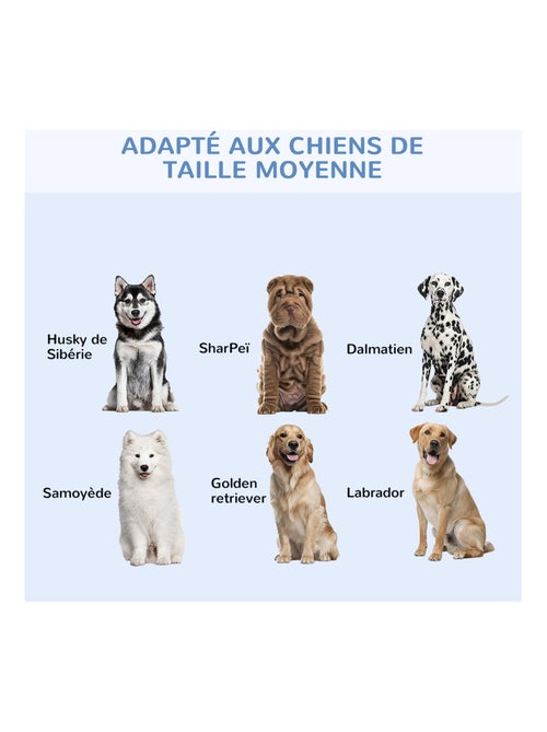 Cage de transport pour chien pliable - dim. 121L x 77l x 82H cm - acier ABS noir - Kiabi