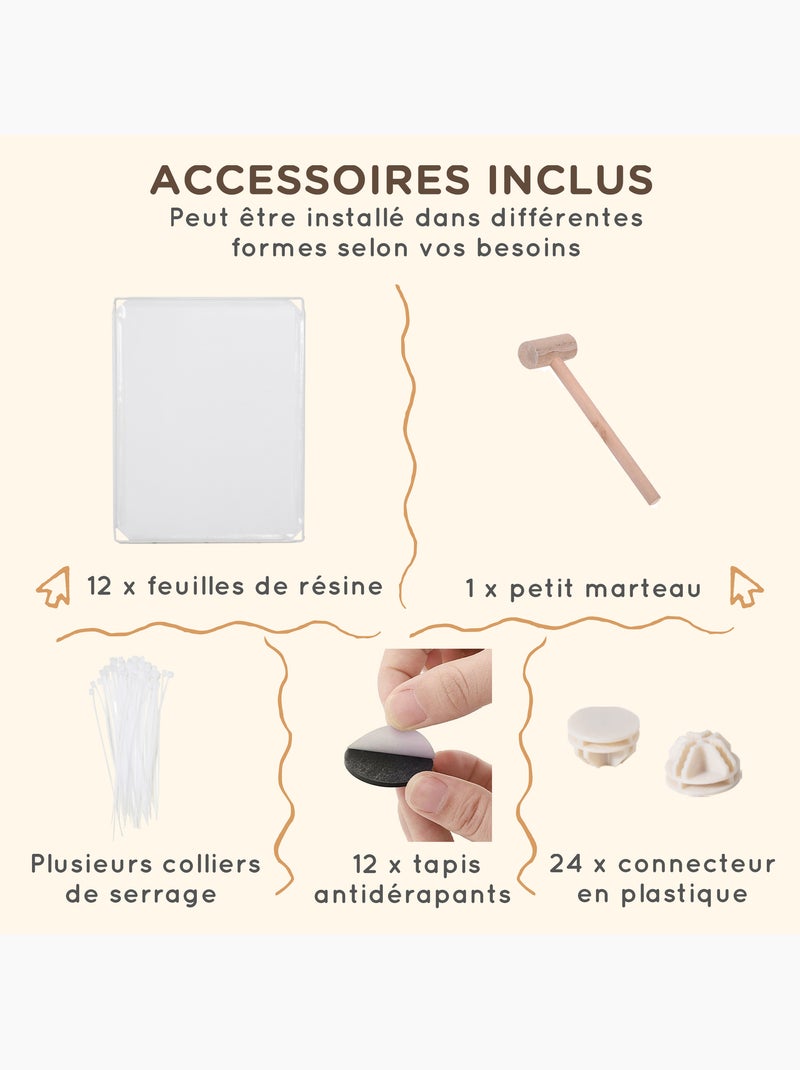 Cage parc enclos modulable petits animaux résine pp opaque Blanc Blanc - Kiabi