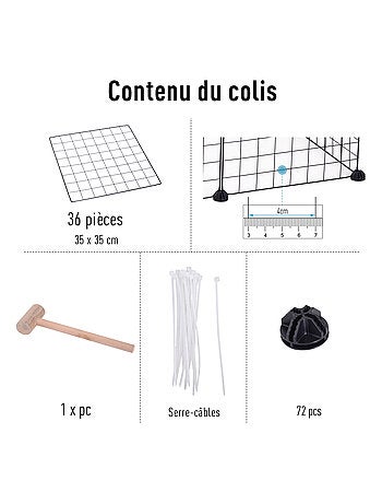 Cage parc enclos modulable pour animaux domestiques