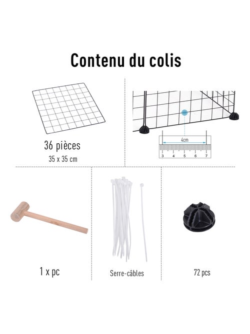 Cage parc enclos modulable pour animaux domestiques - Kiabi