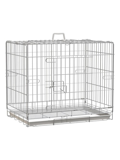 Cage pour chien pliable plateau amovible 2 portes verrouillables - Kiabi